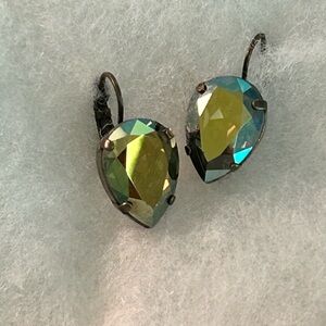 Sabika Green and Blue Crystal Earrings